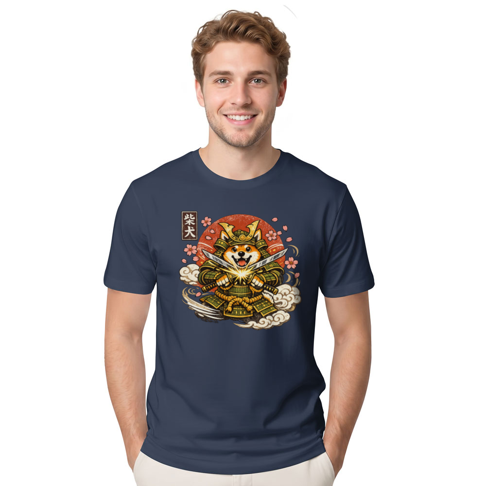 Vintage Shiba Samurai Amid Rising Sparks Graphic T-Shirt