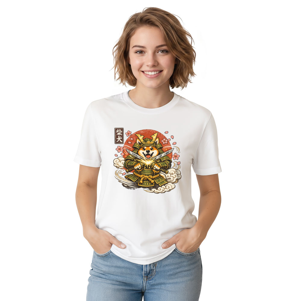 Shiba Samurai Graphic T-Shirt - Gift for Shiba Inu and Japanese Culture Fans