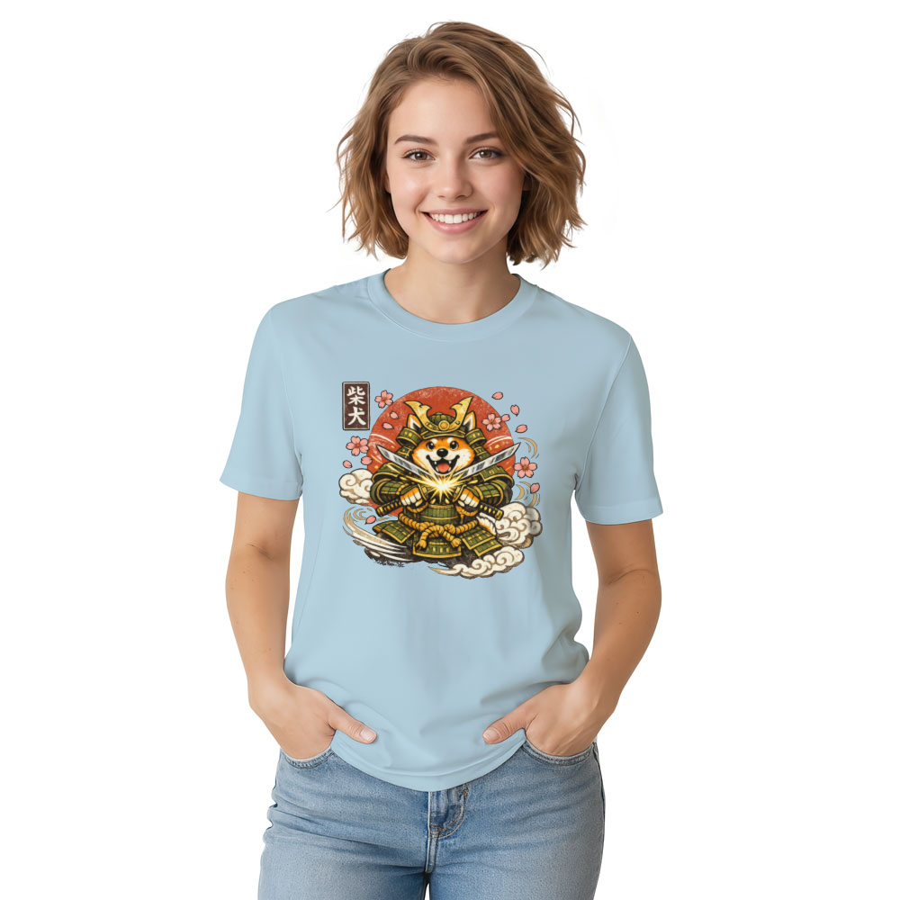 Shiba Samurai Graphic T-Shirt - Gift for Shiba Inu and Japanese Culture Fans