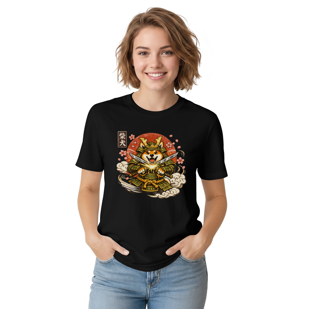 Shiba Samurai Graphic T-Shirt - Gift for Shiba Inu and Japanese Culture Fans