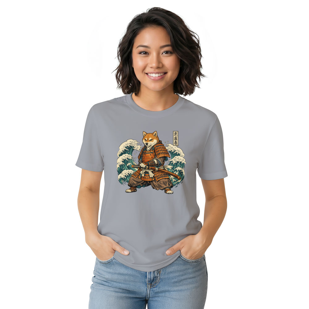 Shiba Samurai Ukiyo-e T-Shirt - Ukiyo-e And Canine Culture Fans