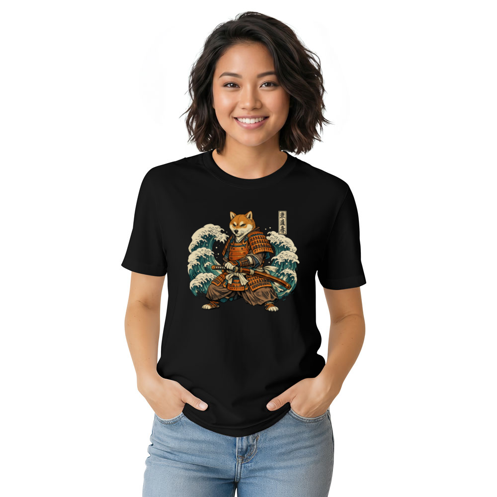 Shiba Samurai Ukiyo-e T-Shirt - Ukiyo-e And Canine Culture Fans