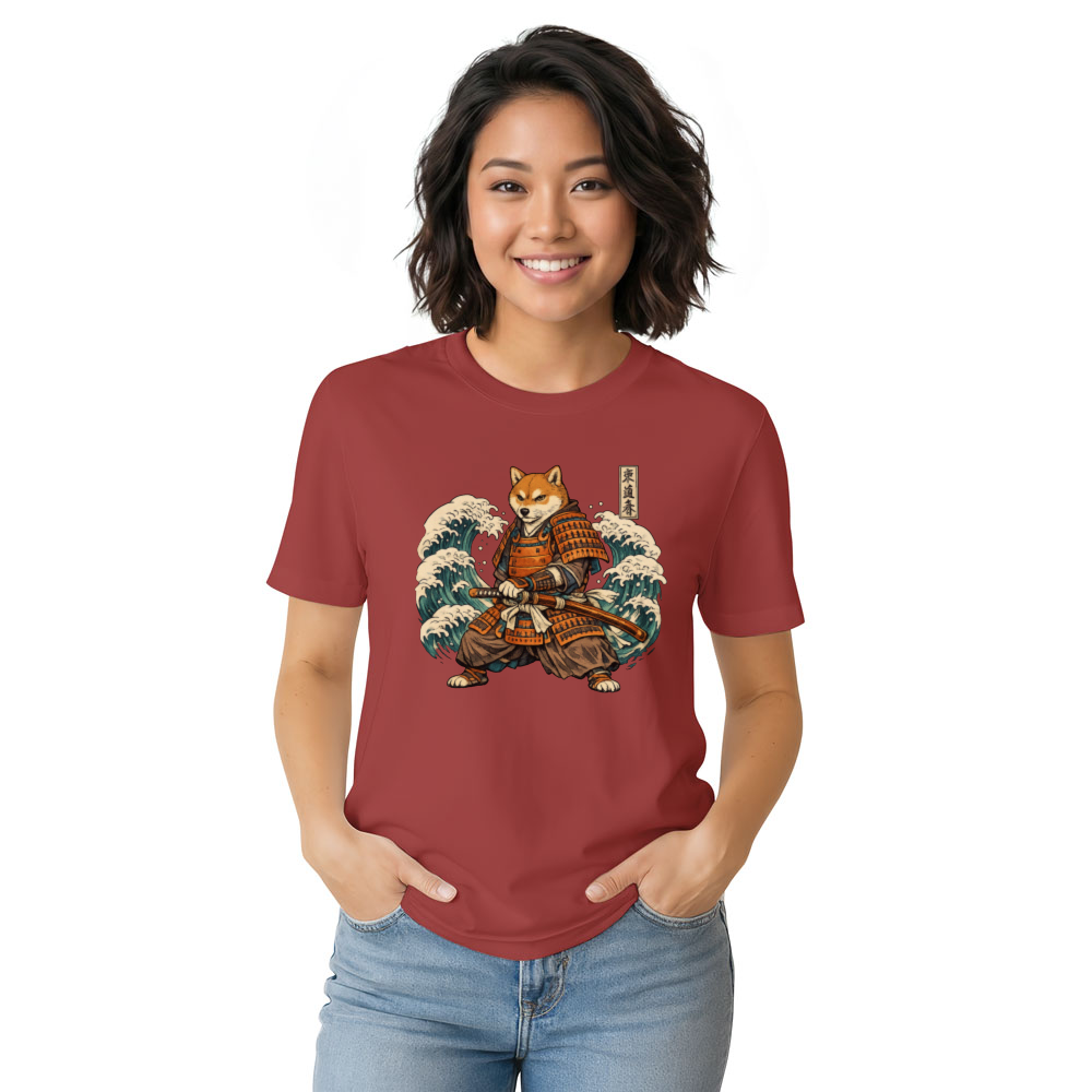 Shiba Samurai Ukiyo-e T-Shirt - Ukiyo-e And Canine Culture Fans