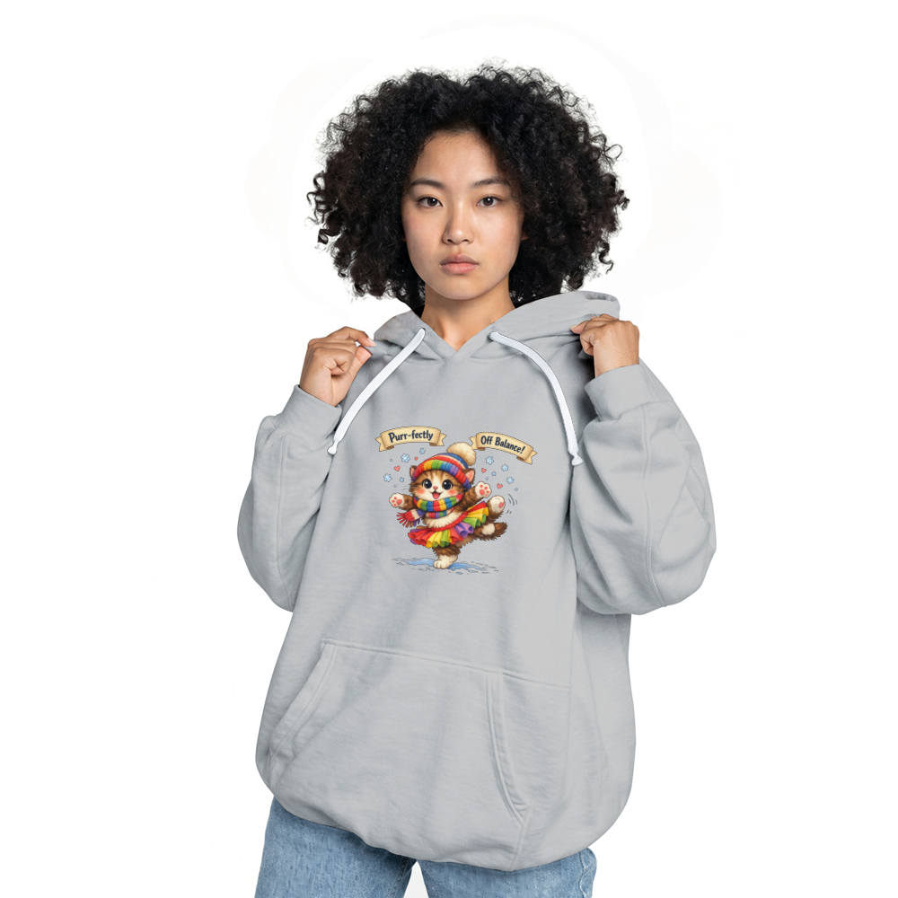 Tiny Cat Snow Ballet Pullover Hoodie - Snow Day Ballet