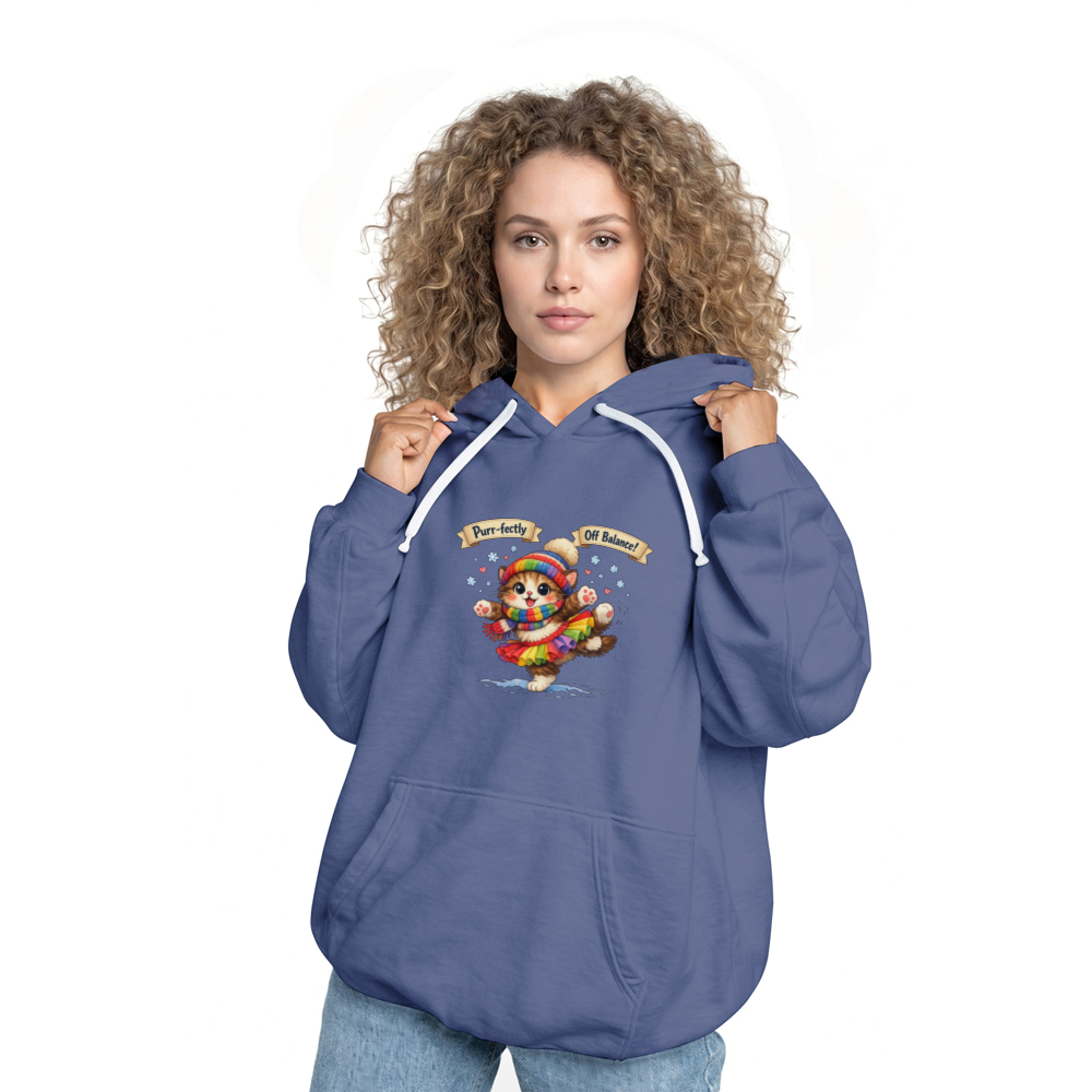Tiny Cat Snow Ballet Pullover Hoodie - Snow Day Ballet