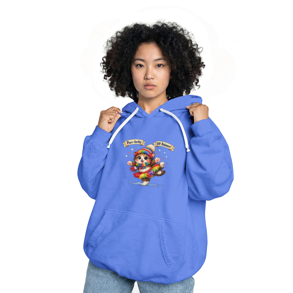 Tiny Cat Snow Ballet Pullover Hoodie - Snow Day Ballet