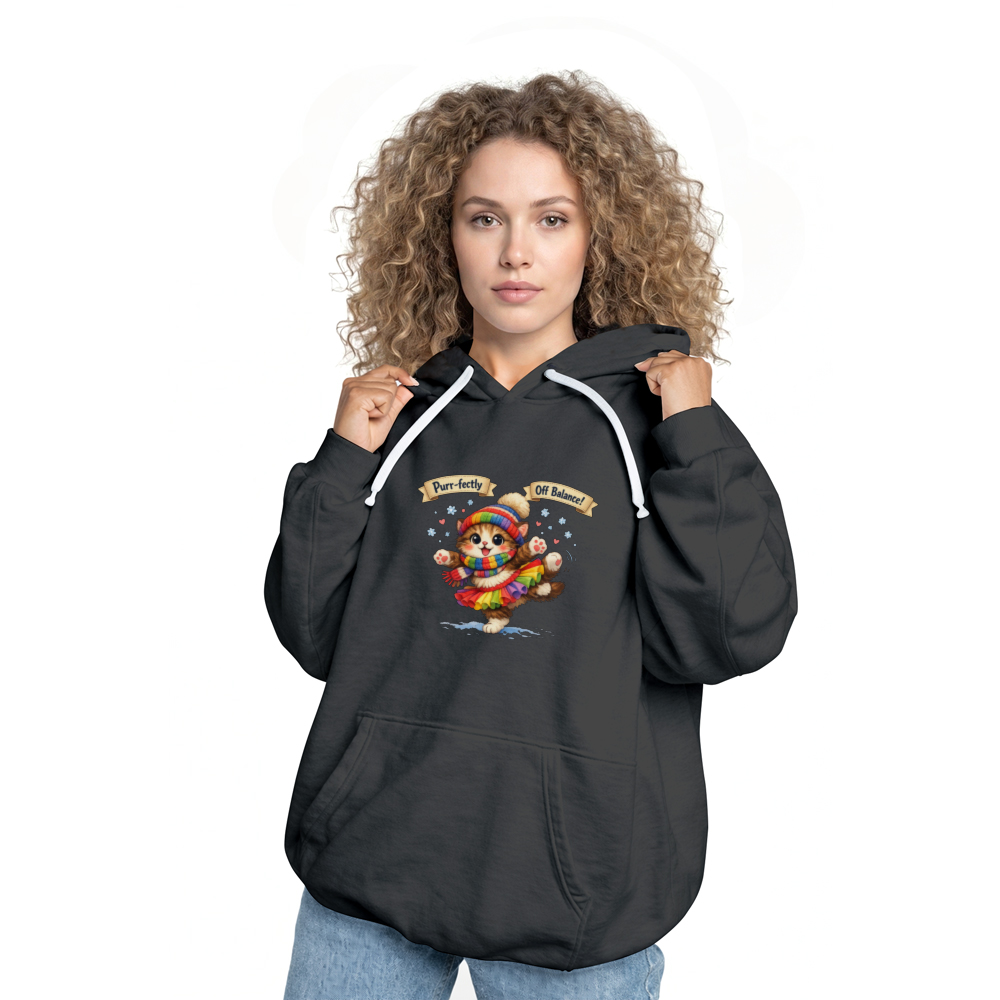Tiny Cat Snow Ballet Pullover Hoodie - Snow Day Ballet