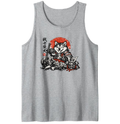 Shiba Samurai Sumi-E Tanktop - Pet Lovers And Japanese Art Fans