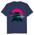 Ninja Cat Neon Shinobi T-Shirt - 80s Theme Party
