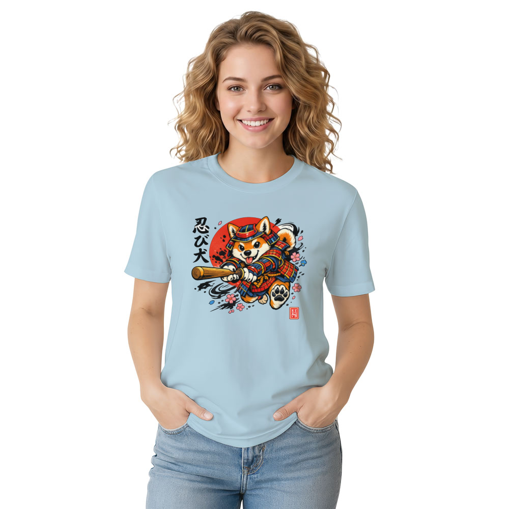Shiba Samurai Graphic T-Shirt - Gift for Anime and Dog Lovers