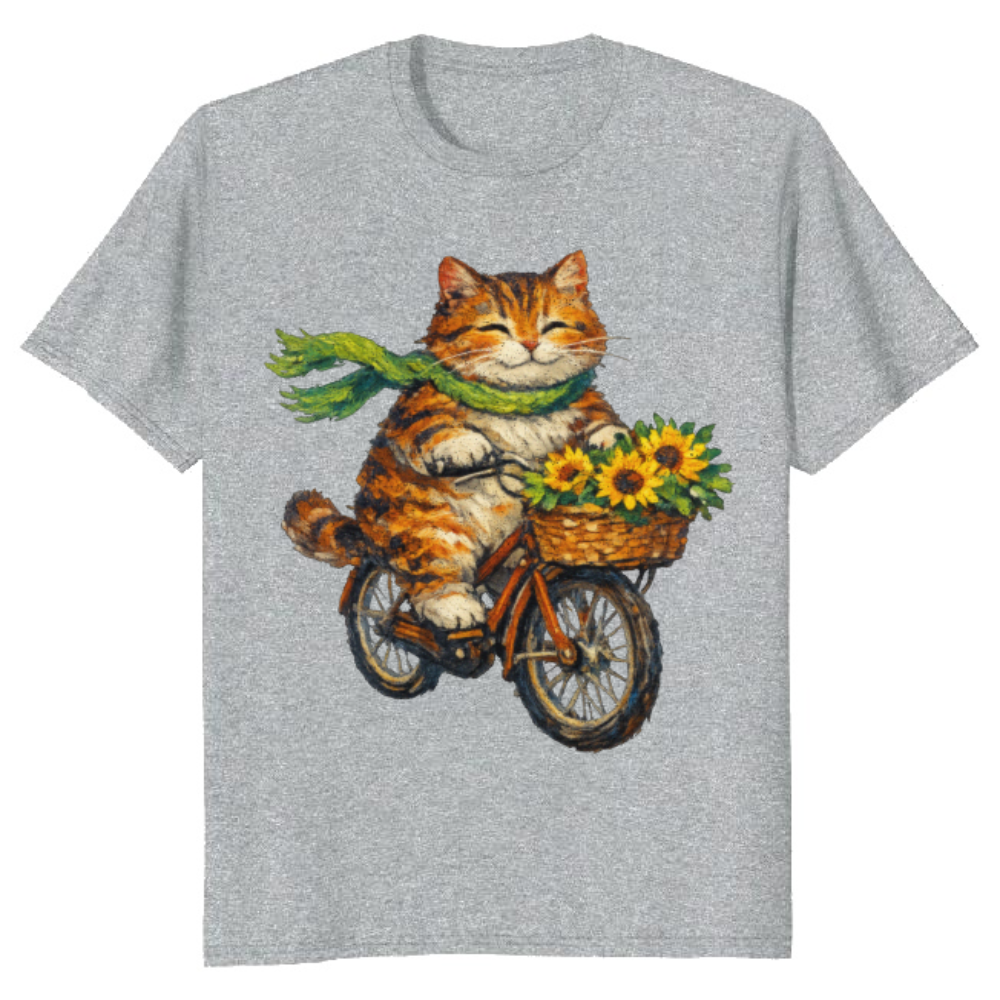 A Tabby Cat Post-Impressionist Starry Ride T-Shirt - Animal Lovers And Art Enthusiasts