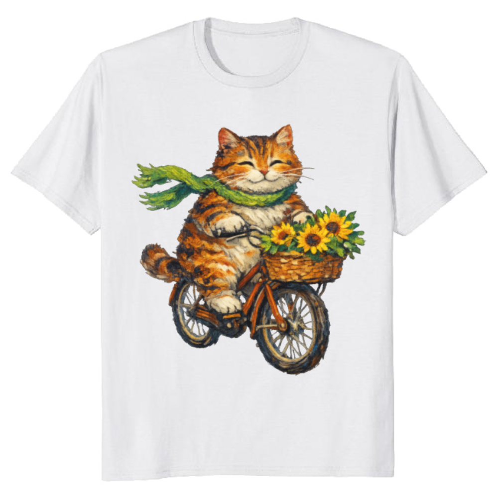 A Tabby Cat Post-Impressionist Starry Ride T-Shirt - Animal Lovers And Art Enthusiasts