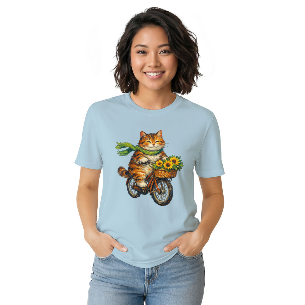 A Tabby Cat Post-Impressionist Starry Ride T-Shirt - Animal Lovers And Art Enthusiasts