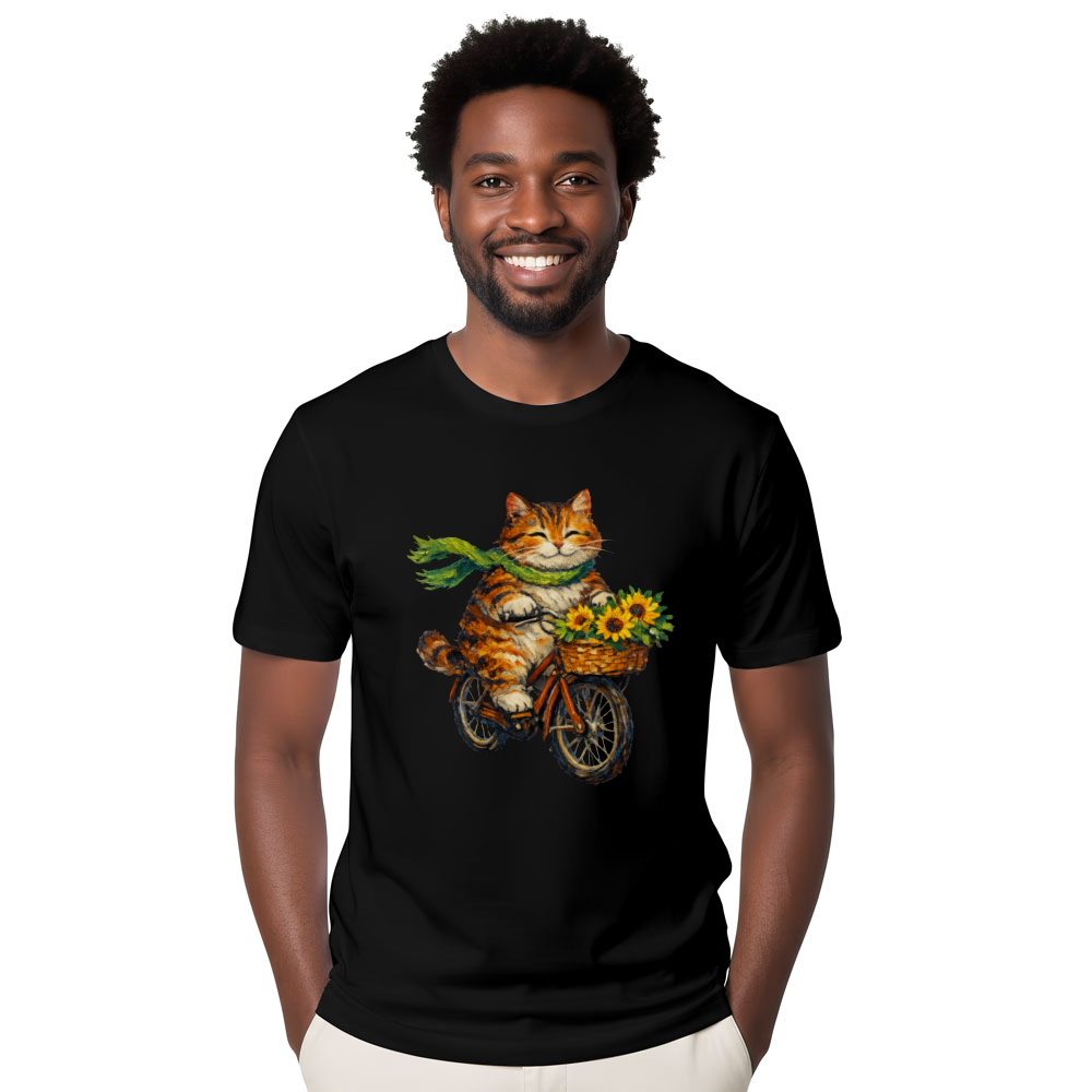 A Tabby Cat Post-Impressionist Starry Ride T-Shirt - Animal Lovers And Art Enthusiasts