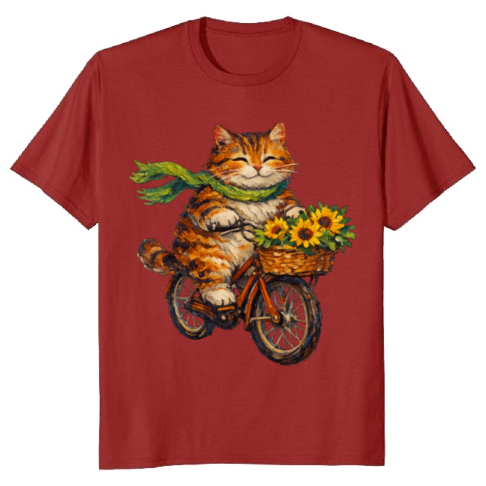 A Tabby Cat Post-Impressionist Starry Ride T-Shirt - Animal Lovers And Art Enthusiasts