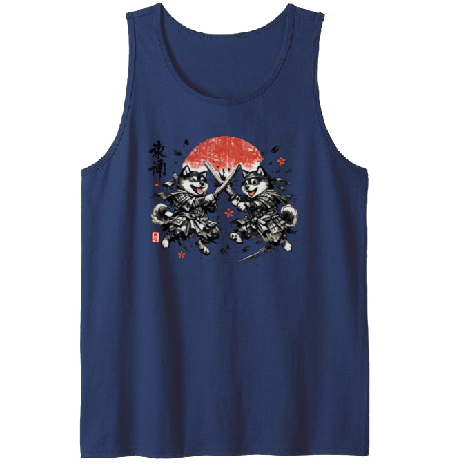 Shiba Samurai Tanktop - Dog Lovers And Fans Of Japanese Culture