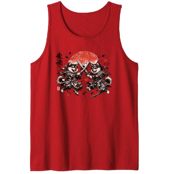 Shiba Samurai Tanktop - Dog Lovers And Fans Of Japanese Culture