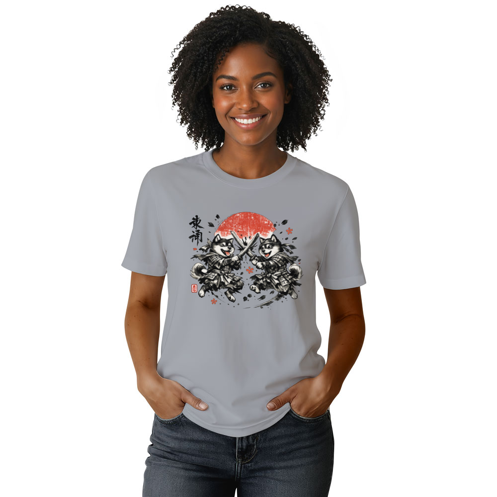 Shiba Samurai T-Shirt - Dog Lovers And Fans Of Japanese Culture