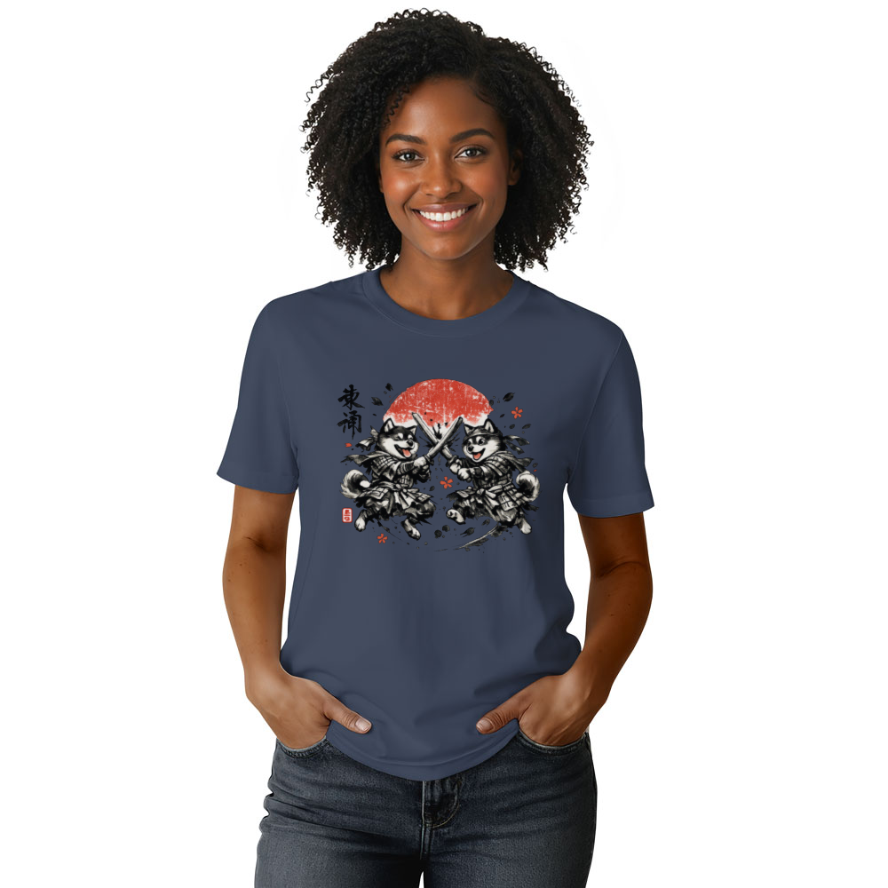 Shiba Samurai T-Shirt - Dog Lovers And Fans Of Japanese Culture