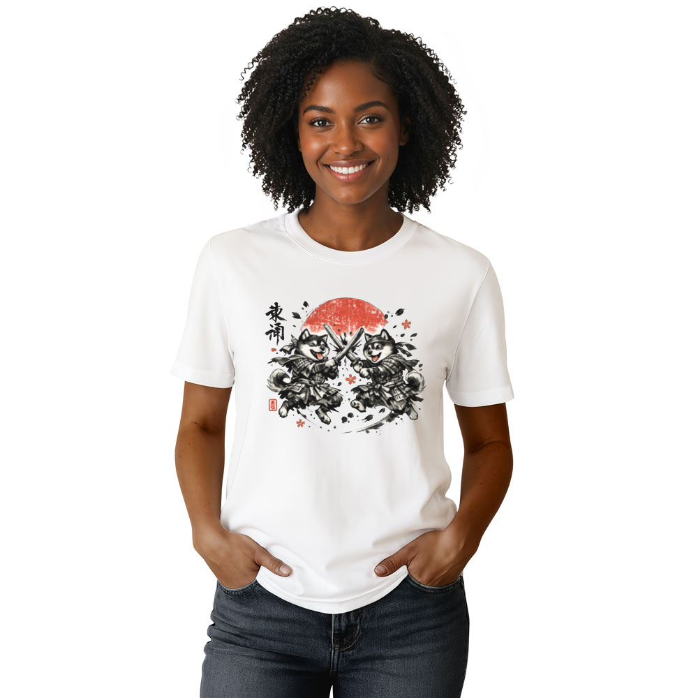 Shiba Samurai T-Shirt - Dog Lovers And Fans Of Japanese Culture