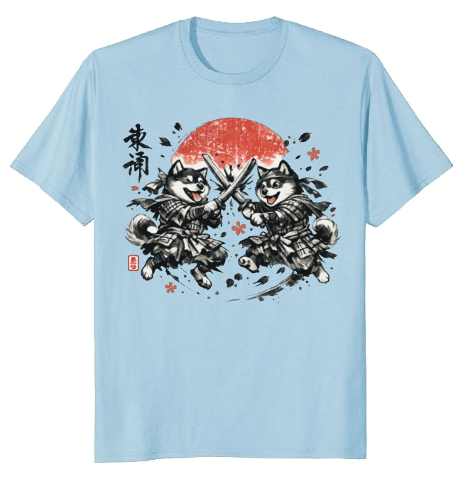 Shiba Samurai T-Shirt - Dog Lovers And Fans Of Japanese Culture