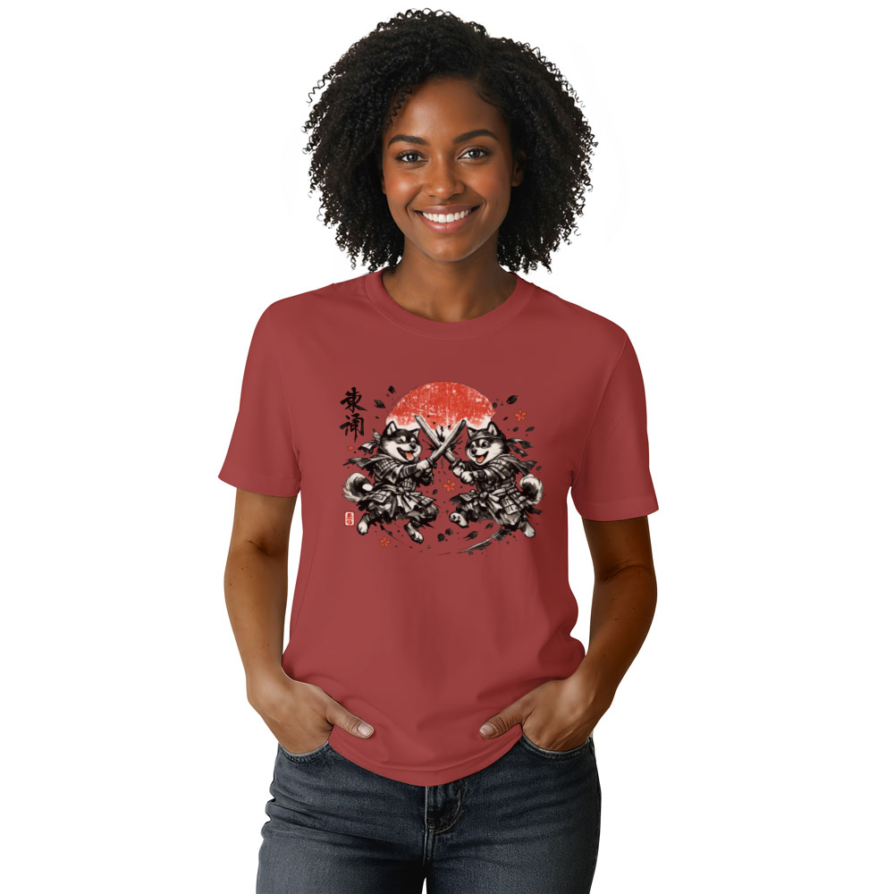 Shiba Samurai T-Shirt - Dog Lovers And Fans Of Japanese Culture
