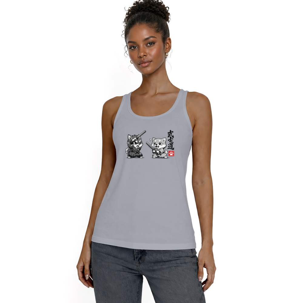 Shiba Samurai Chibi Tanktop - Anime Fans And Pet Owners