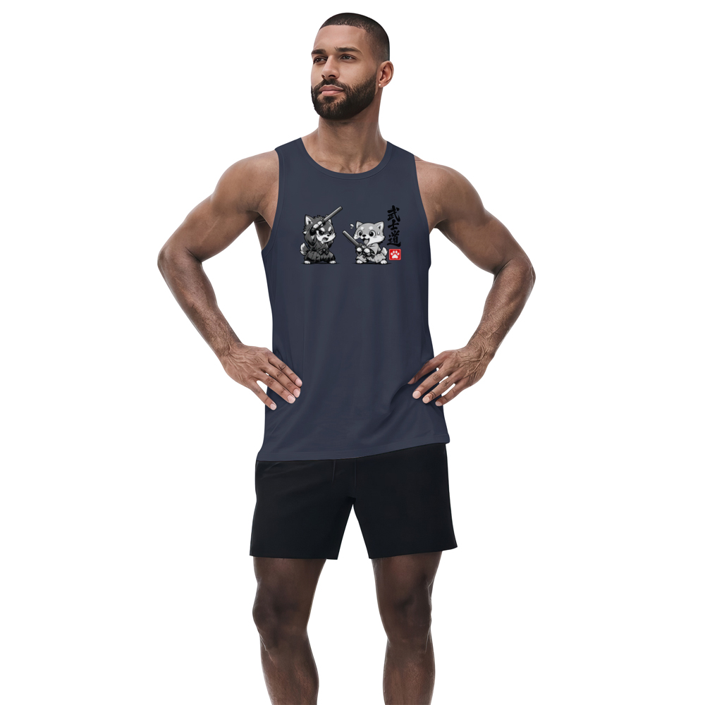 Shiba Samurai Chibi Tanktop - Anime Fans And Pet Owners