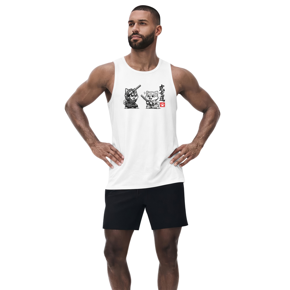 Shiba Samurai Chibi Tanktop - Anime Fans And Pet Owners