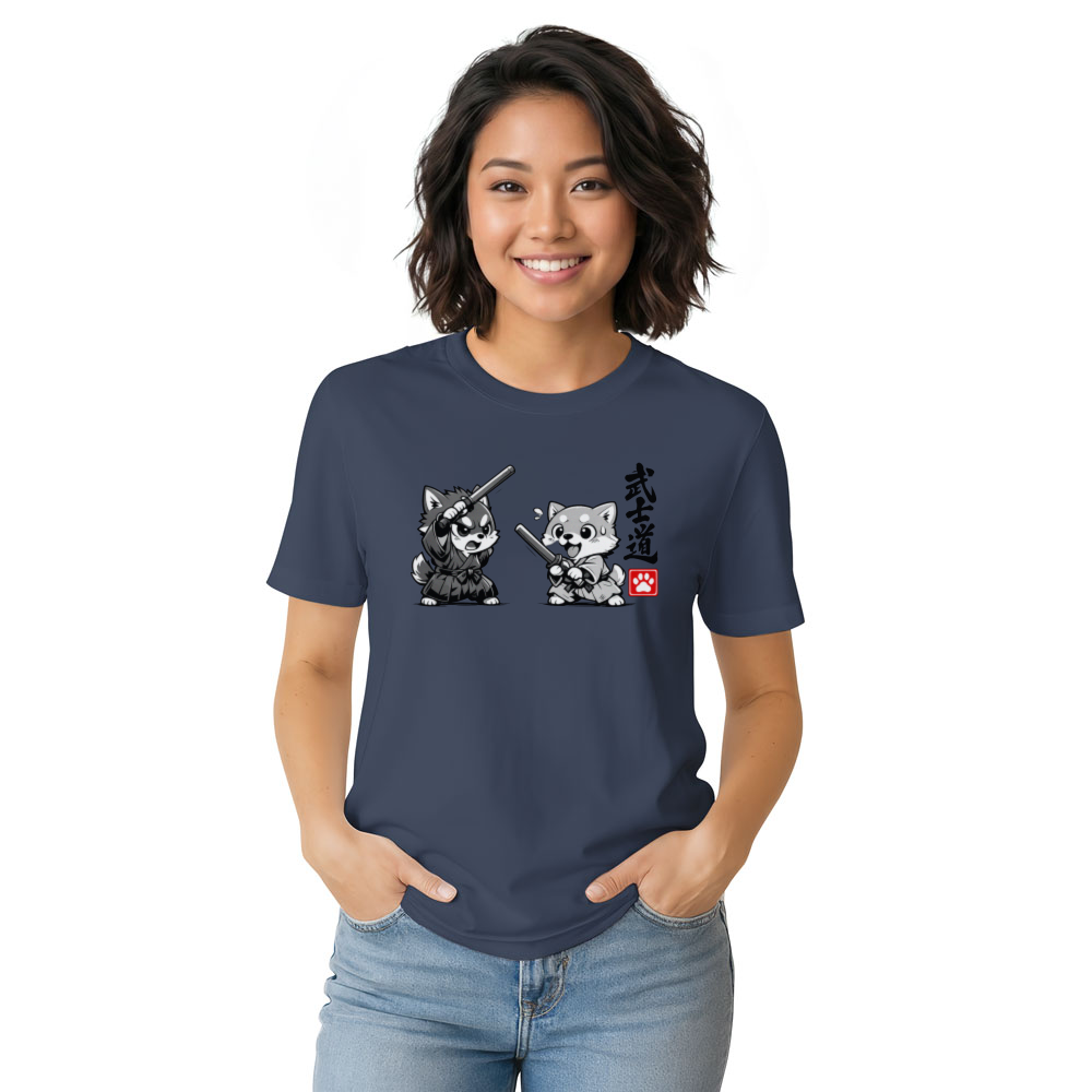 Shiba Samurai Chibi T-Shirt - Pet Owners And Anime Fans