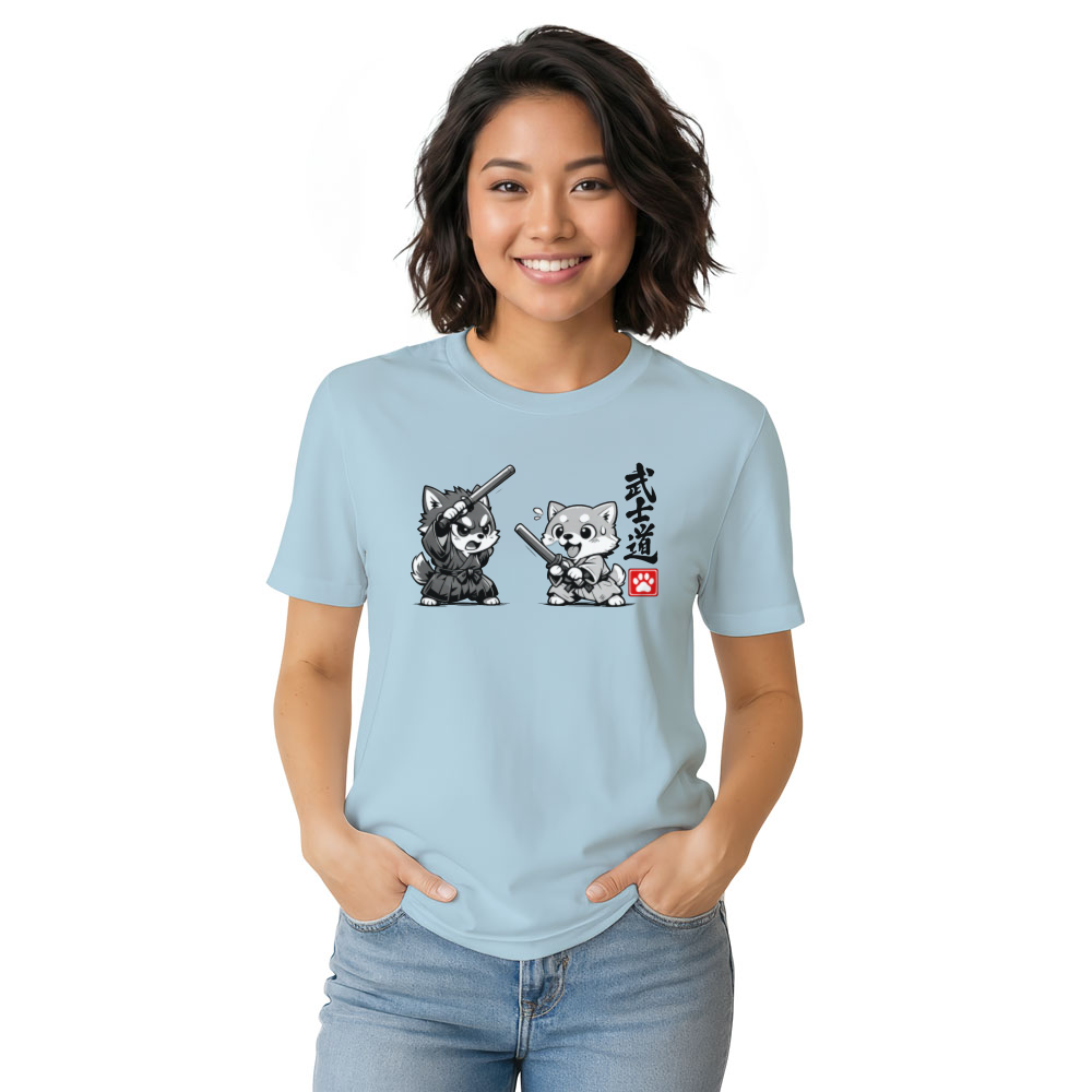 Shiba Samurai Chibi T-Shirt - Pet Owners And Anime Fans