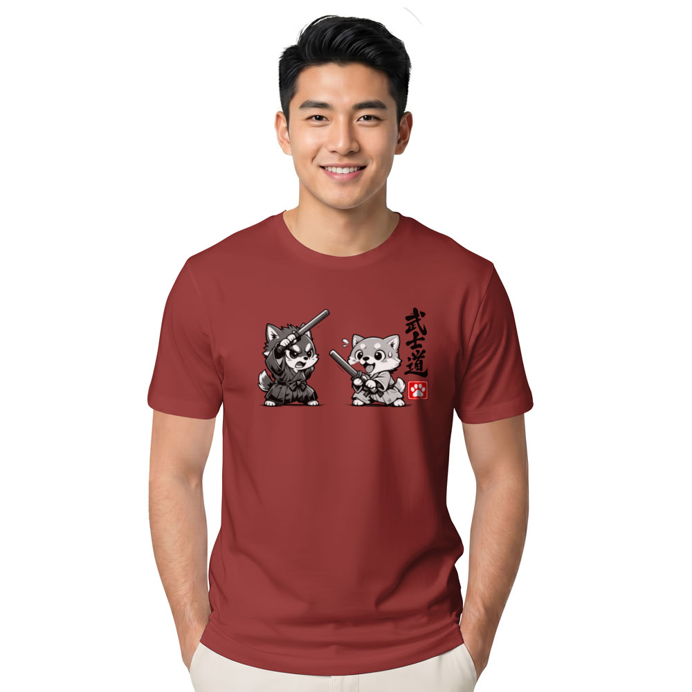 Shiba Samurai Chibi T-Shirt - Pet Owners And Anime Fans
