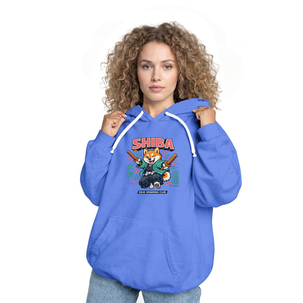 Retro Shiba Dojo Bokken Sparring Club Graphic Pullover Hoodie