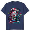 Retro Japanese Cat Neon Rage T-Shirt - Retro Gaming Fans