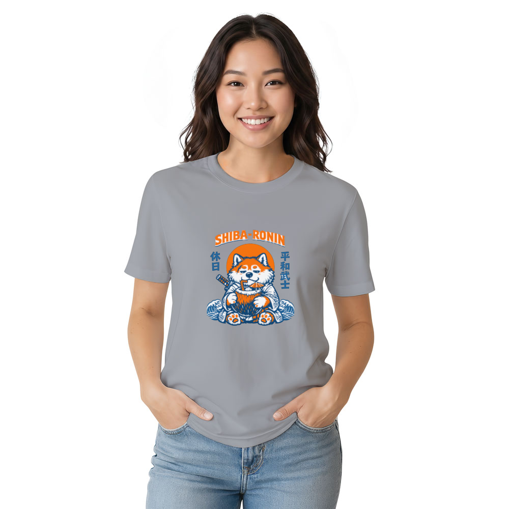 Fluffy Shiba Samurai T-Shirt - Gift for Shiba Inu Fans