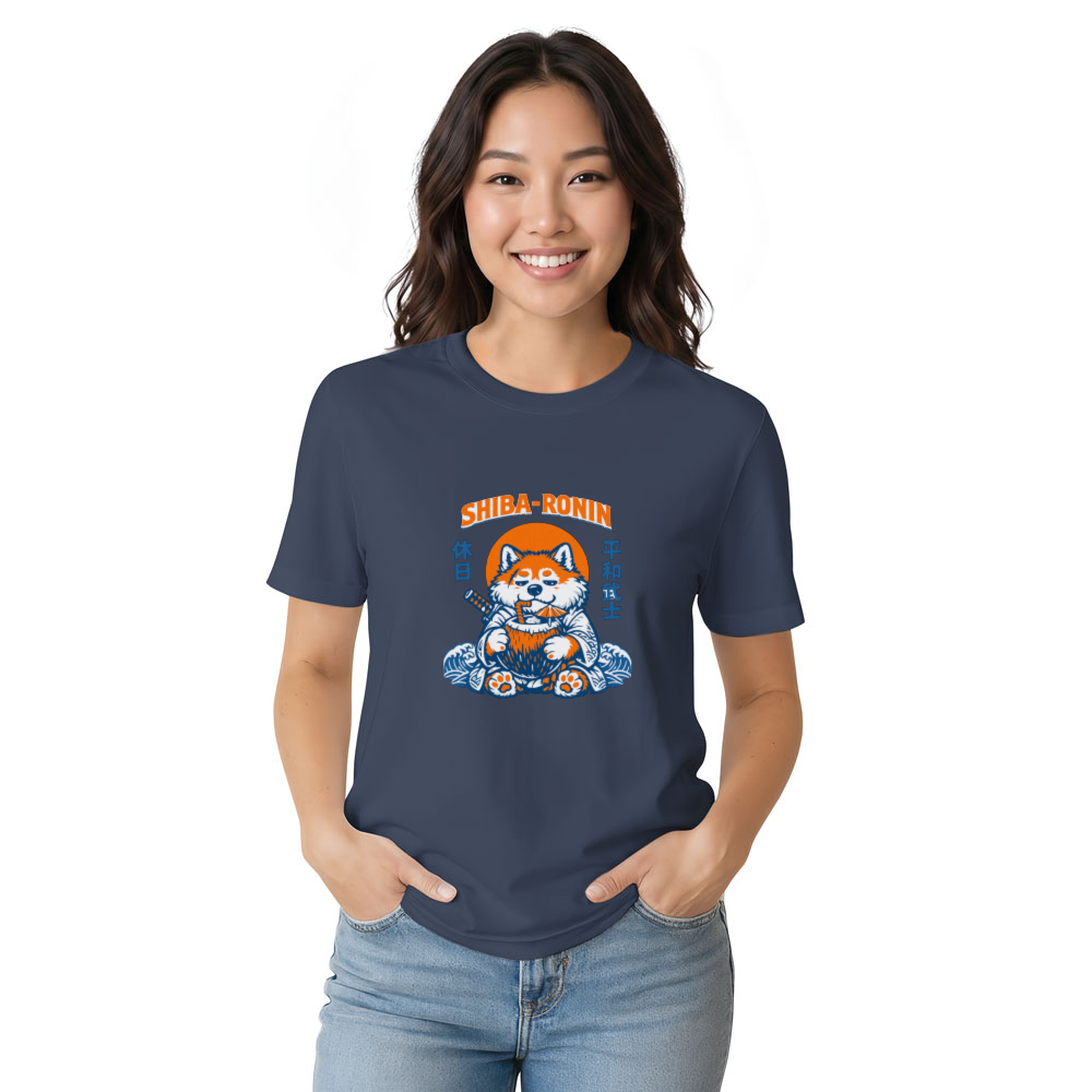 Fluffy Shiba Samurai T-Shirt - Gift for Shiba Inu Fans