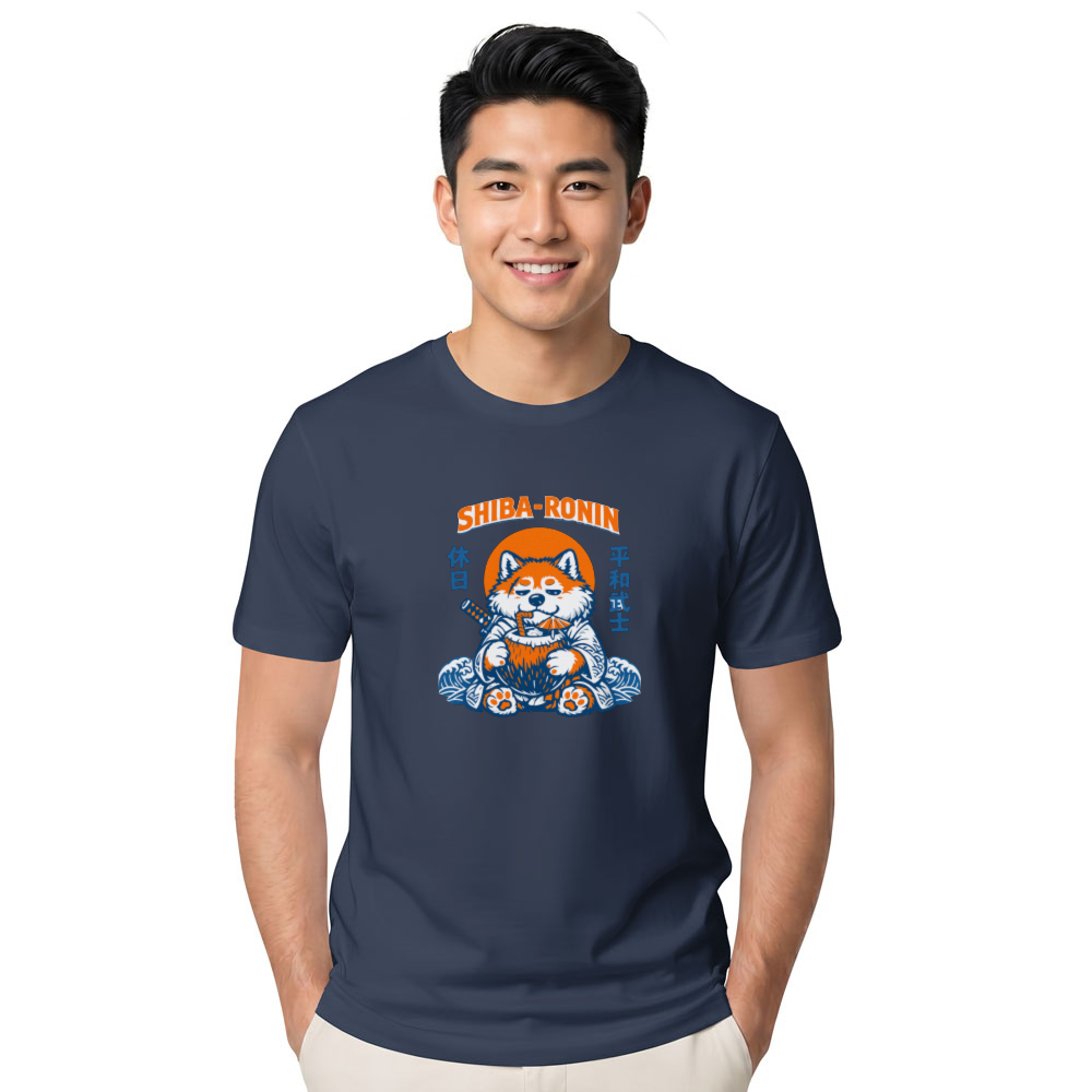 Fluffy Shiba Samurai T-Shirt - Gift for Shiba Inu Fans