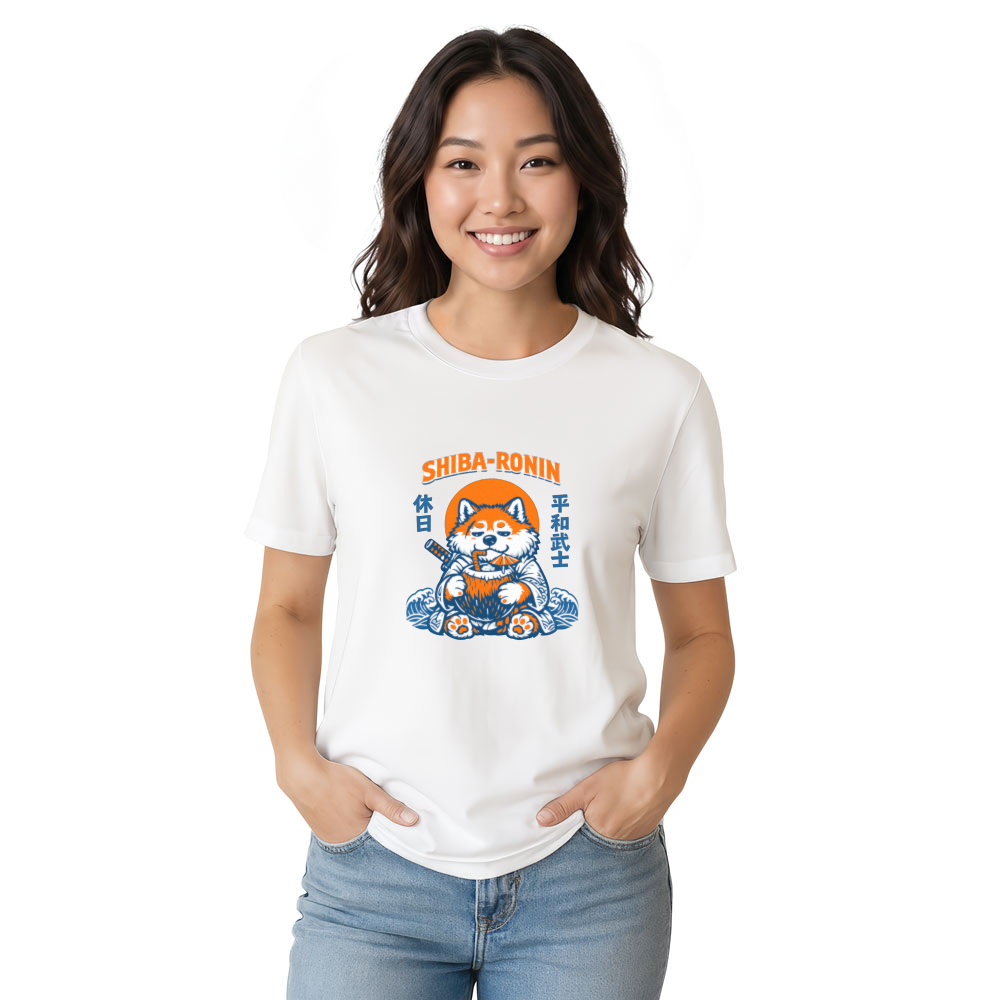 Fluffy Shiba Samurai T-Shirt - Gift for Shiba Inu Fans