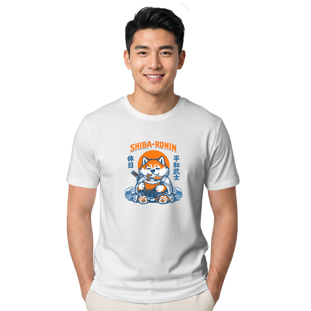 Fluffy Shiba Samurai T-Shirt - Gift for Shiba Inu Fans