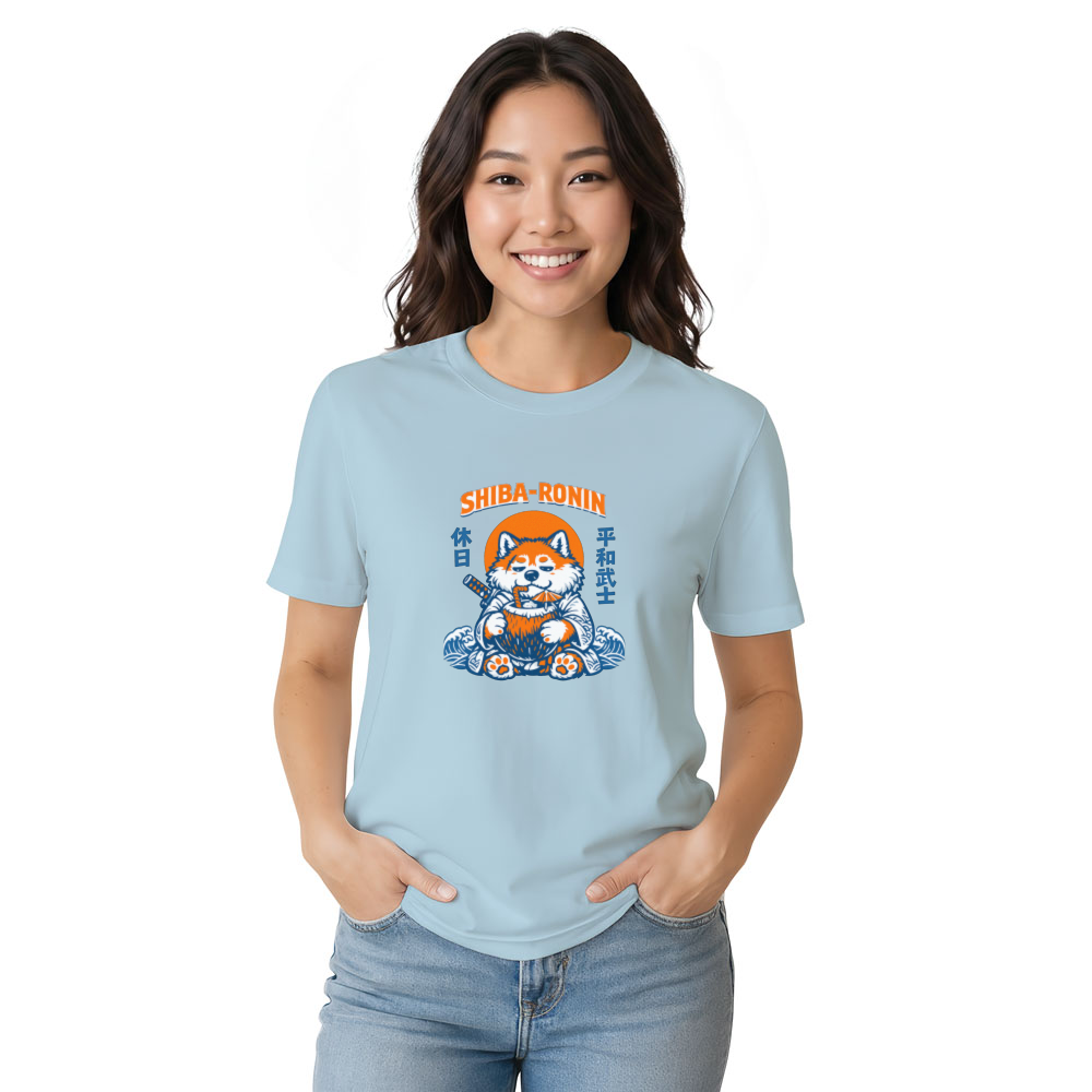 Fluffy Shiba Samurai T-Shirt - Gift for Shiba Inu Fans