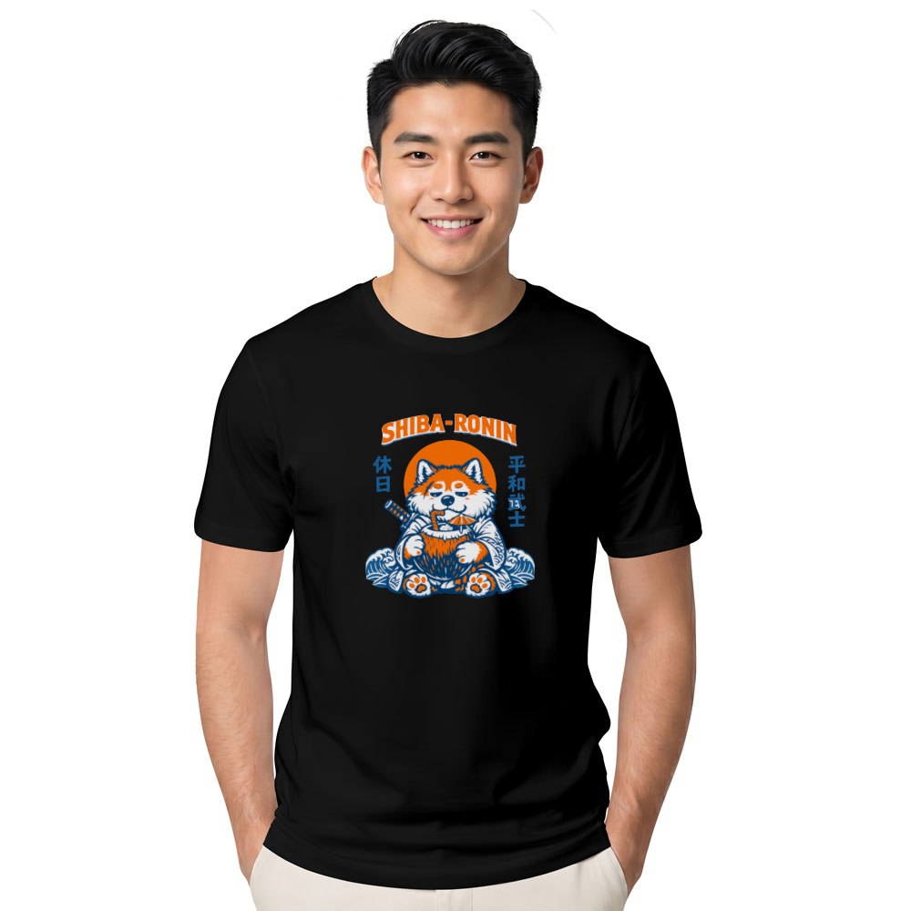 Fluffy Shiba Samurai T-Shirt - Gift for Shiba Inu Fans