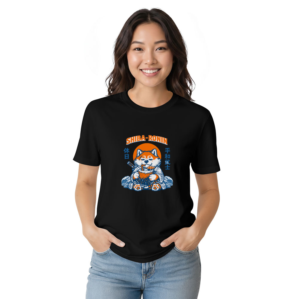 Fluffy Shiba Samurai T-Shirt - Gift for Shiba Inu Fans