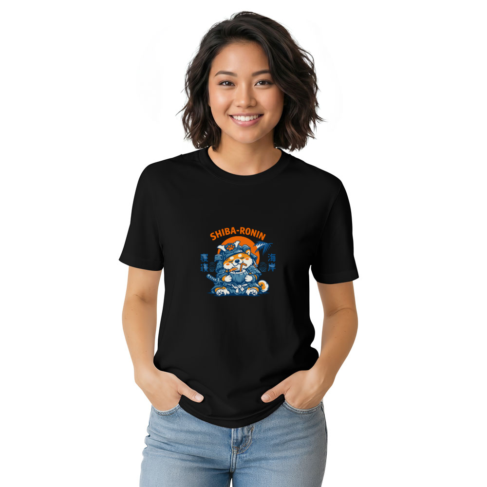 Lazy Shiba Samurai T-Shirt - Gift for Shiba Inu and Japanese Pop Culture Fans