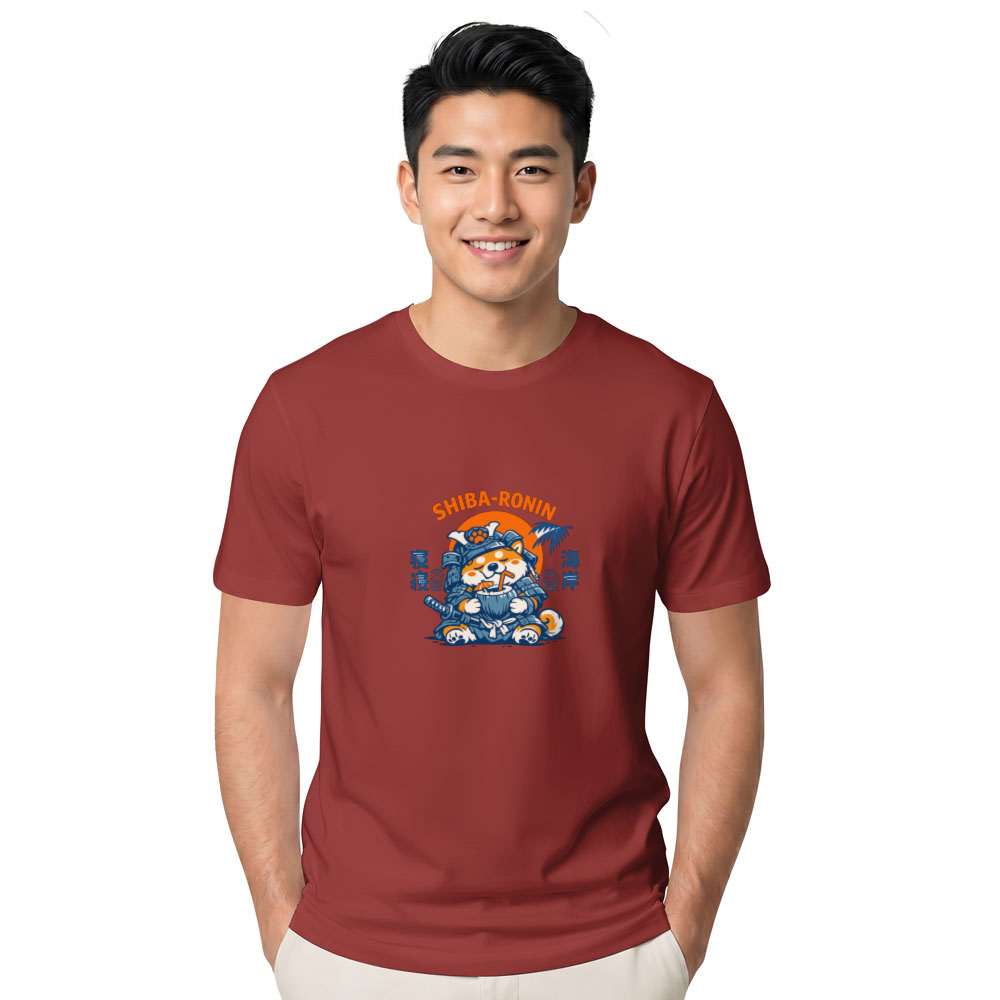Lazy Shiba Samurai T-Shirt - Gift for Shiba Inu and Japanese Pop Culture Fans