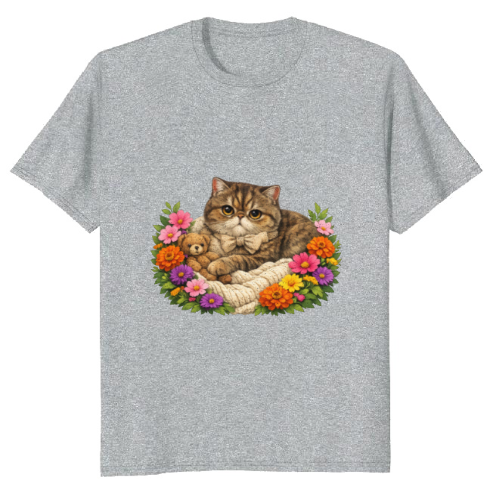 Exotic Shorthair Cat T-Shirt - Cozy Cottagecore Gift for Cat Lovers