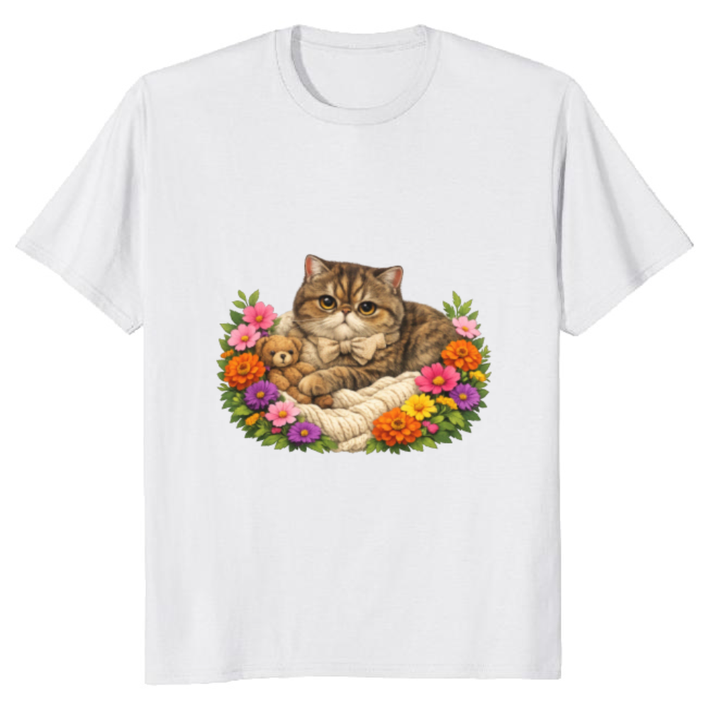 Exotic Shorthair Cat T-Shirt - Cozy Cottagecore Gift for Cat Lovers
