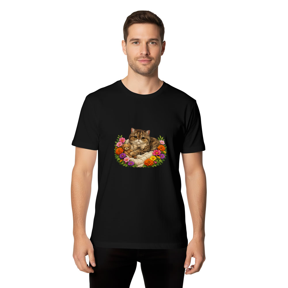 Exotic Shorthair Cat T-Shirt - Cozy Cottagecore Gift for Cat Lovers