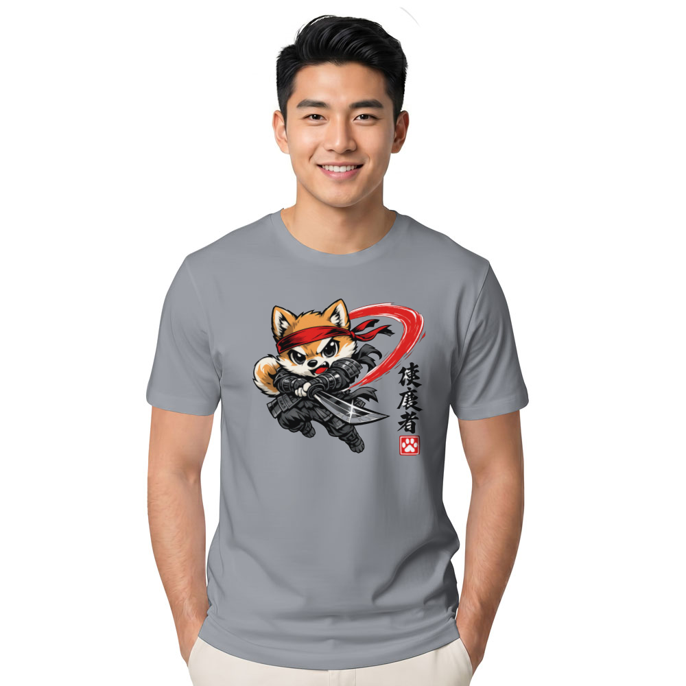 Crimson Slash Shiba Samurai T-Shirt - Manga Fans