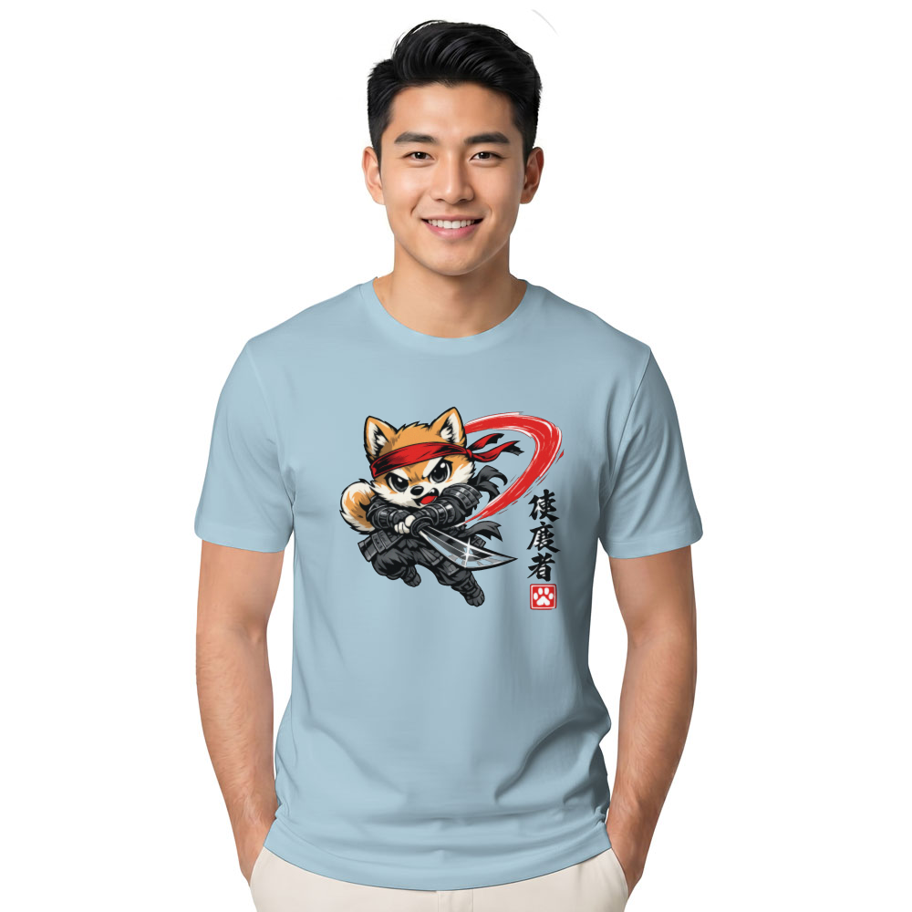 Crimson Slash Shiba Samurai T-Shirt - Manga Fans