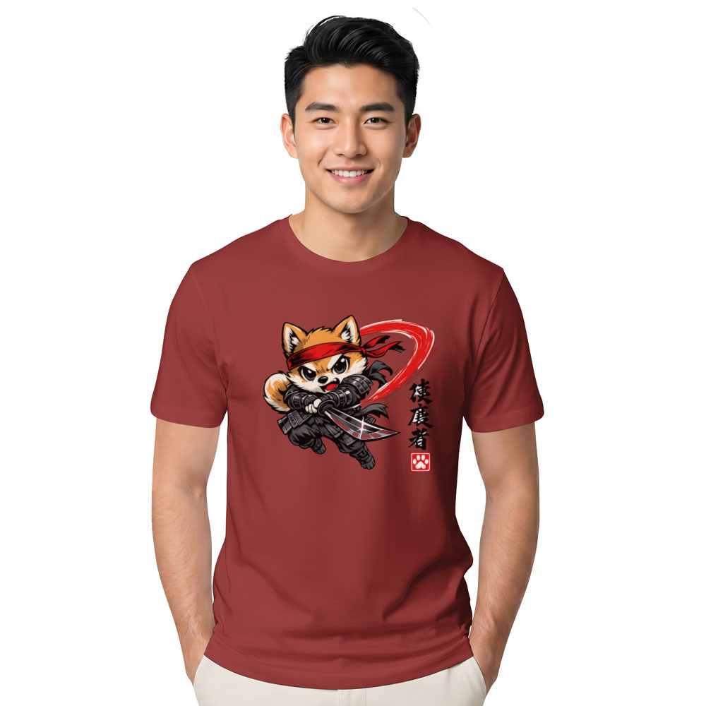 Crimson Slash Shiba Samurai T-Shirt - Manga Fans